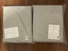 Pottery Barn Belgian Flax Linen Blackout Curtain Set of 2 Flax 50" x 84"