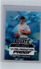 Jace Laviolette 2025 Leaf Optichrome Baseball 1/1 Pre Production Proof