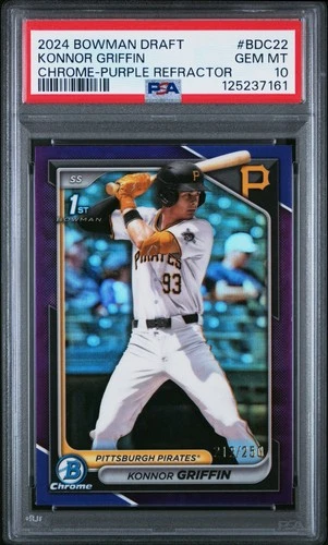 2024 Bowman Draft Konnor Griffin Chrome True Purple Refractor /250 PSA 10
