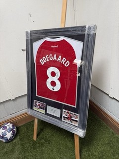 Martin Odegaard Signed And Framed Arsenal Shirt With COA