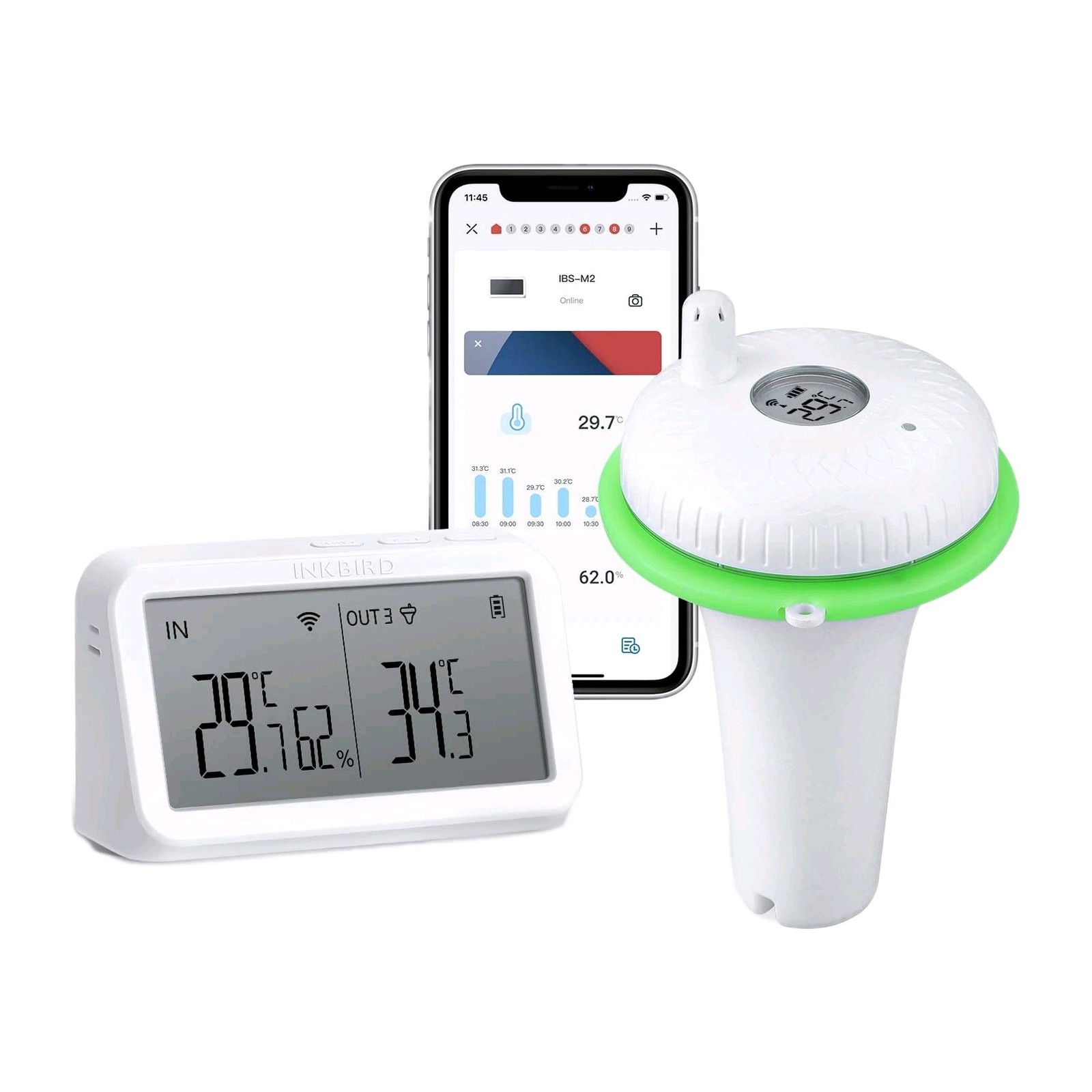 Termómetro Digital De Agua Inkbird IBS-M2 Para Piscina Termómetro De Temperatura