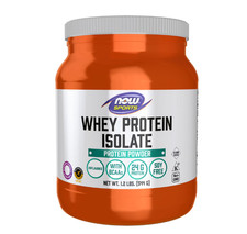 NOW Sports Whey Protein Isolate 25g BCAAs Unflavored Powder 1.2 lb Protein