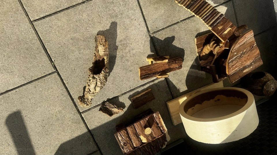 Komplettes Hamster & Kleintiers Set: Käfig mit Zubehör,  100x40x50cm  - Bild 4 von 4