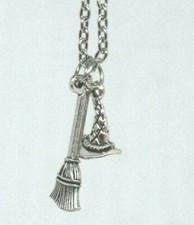 Necklace witch broom hat fun gift fashion jewelry 9 halloween costume spooky