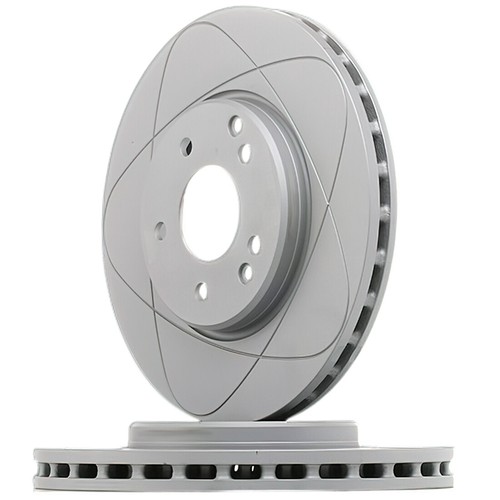 Premium Rear Slotted Disc Brake Rotors for Lexus HS250H 10-12, Toyota RAV4 06-18 - Picture 4 of 6