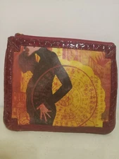 Icon Los Angeles Small Leather Painted Leather Small Zipper Pouch