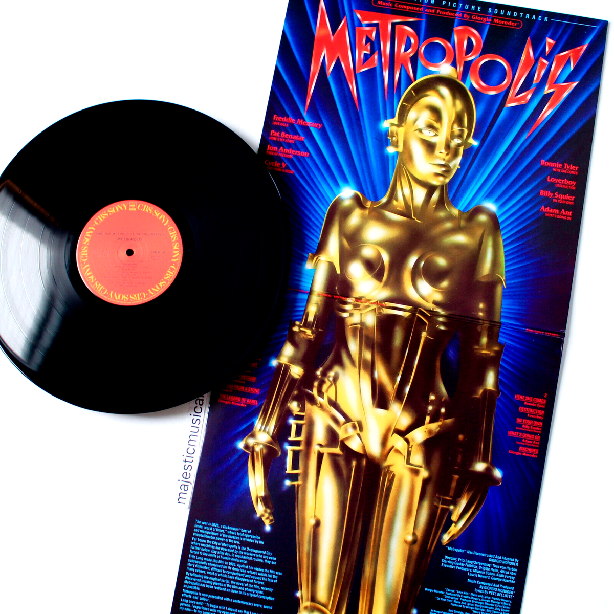ORIGINAL 1984 METROPOLIS GIORGIO MORODER SOUNDTRACK VINYL LP SCI