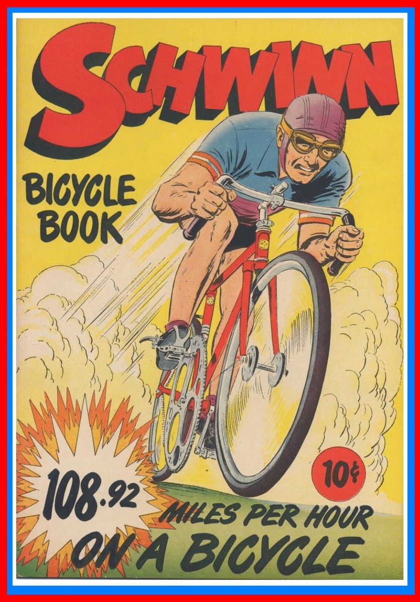 Schwinn Bicycle Book (1949) 108.92mph Informative Comic Style