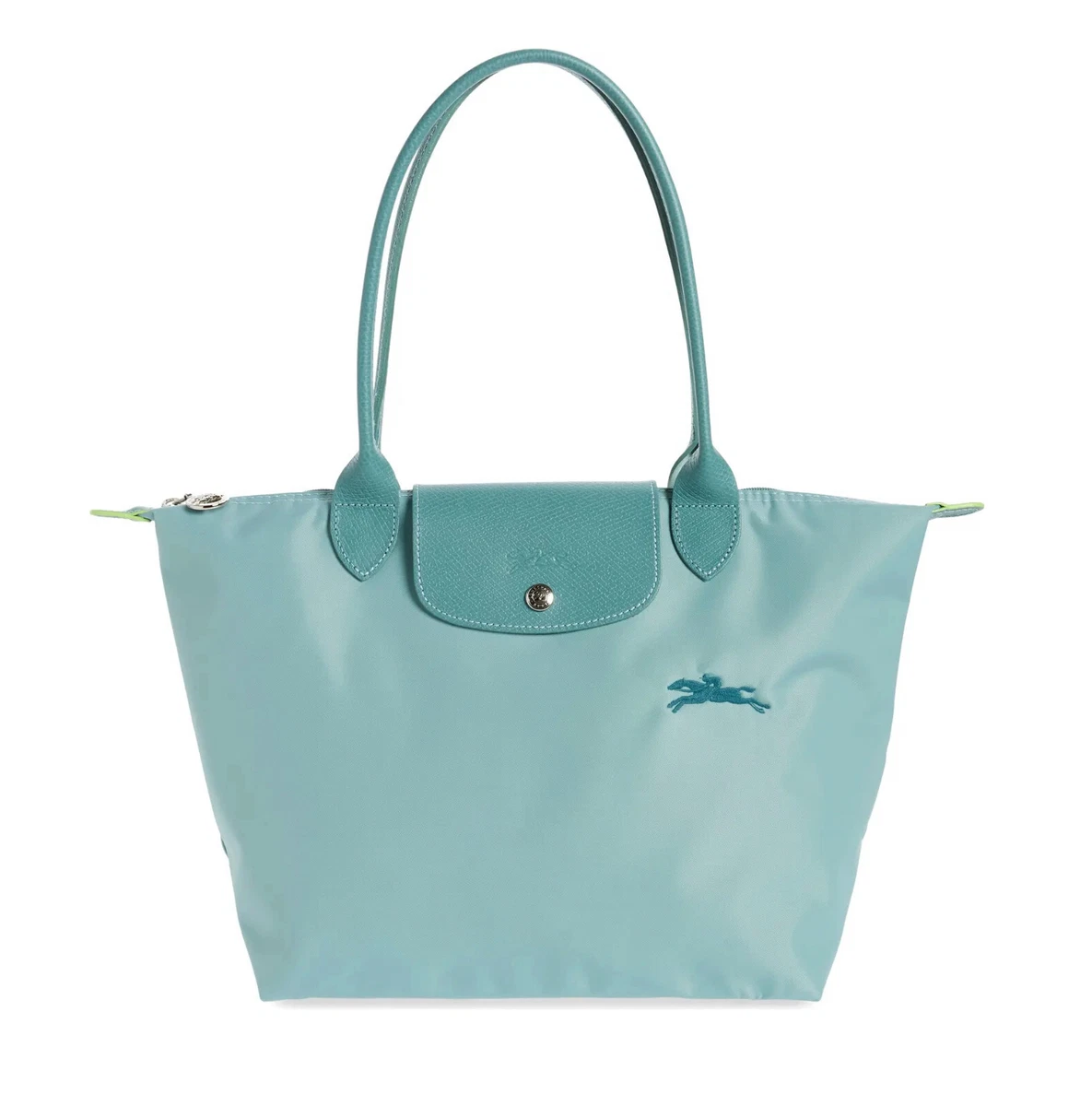 Longchamp Le Pliage Green L Tote Bag Recycled Canvas Sky Blue Women