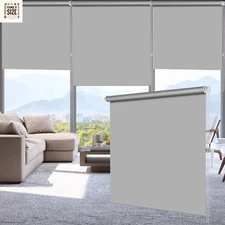 LUCKUP 100% Blackout Waterproof Fabric Window Roller Shades Blind 28" Wx79" L