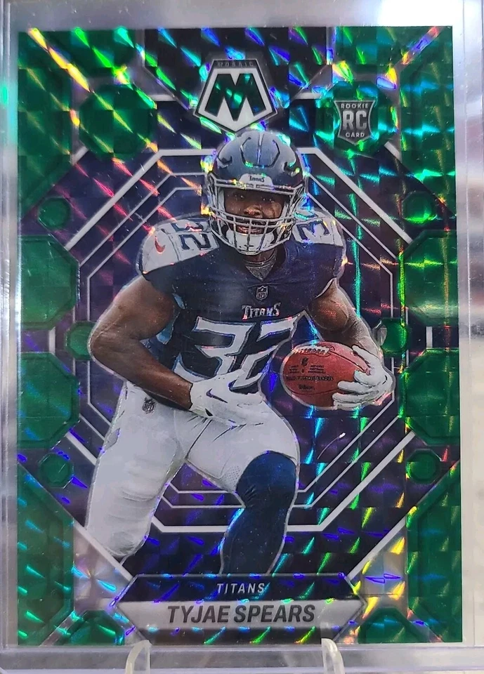 Tyjae Spears 2023 plates & patches auto /149. mosaic green rookie l. titians  - Image 4 of 4