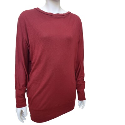 Y2K Michael Stars Snub Wide Neck Dolman Supima Micromodal Russet Tee OS Urban