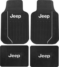 ⭐️⭐️⭐️⭐️⭐️Jeep Authentic 4 Pieces Front & Rear OEM Floor Mats Nice BEST Gift