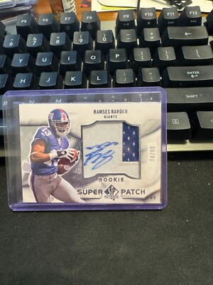 2009 SP Authentic Rookie Super Patch Autographs #RSPRB Ramses Barden Giants