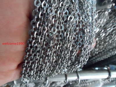 Strong Stainless Steel flat Oval Chain Jewelry Finding /Marking Chain