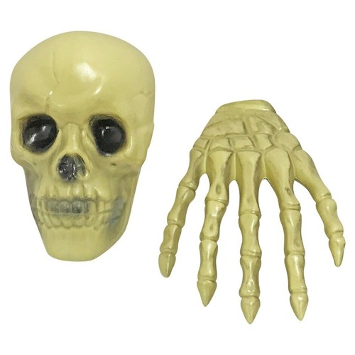 Halloween Set of Plastic Scull 6” and Skeleton Arm 8.5” - Picture 10 of 10