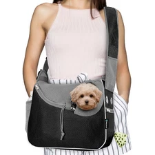 Pet Puppy Dog Mesh Sling Carry Pack Backpack Carrier Travel Tote Shoulder Bag