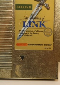 Legend of Zelda 2 II The Adventure of Link Gold Cartridge NES Nintendo