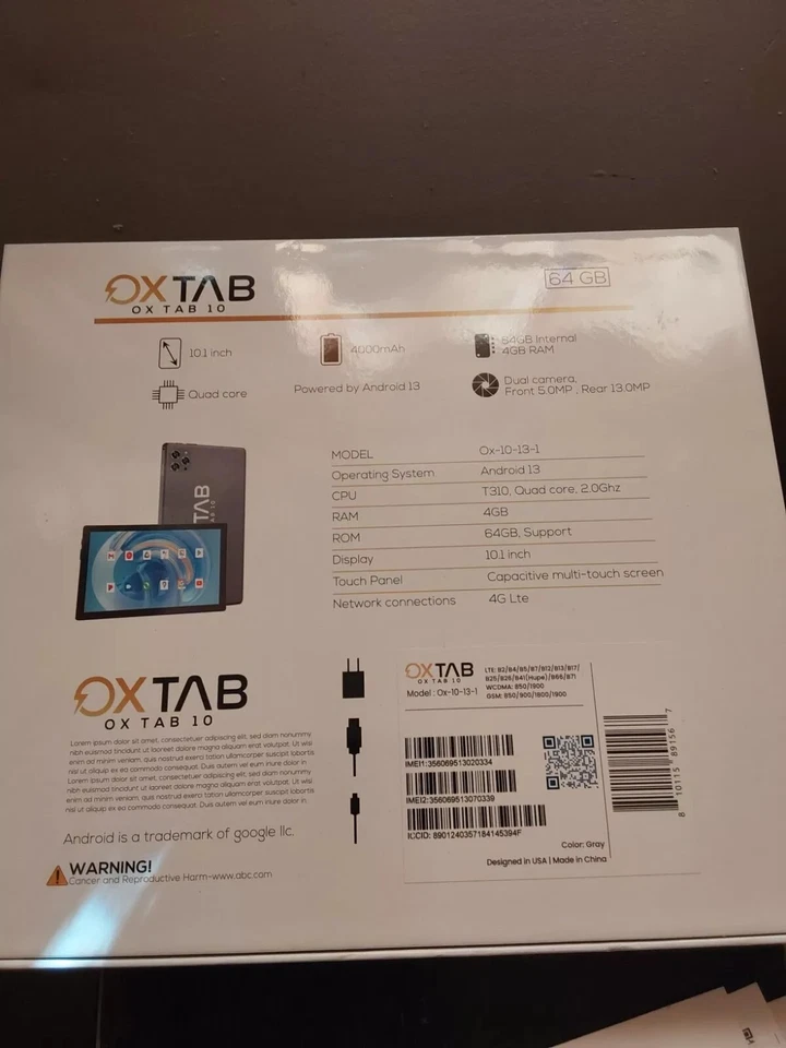 OXTAB OX TAB 10 32GB No SIM CARD. - Image 2 of 2