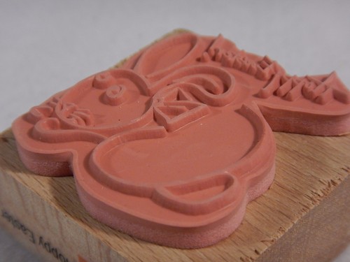 Oogaloo Rubber Stamp - "Hoppy Easter" - Spring Bunny - Picture 4 of 4