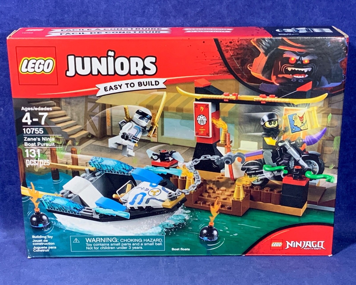 ニコ ZANE'S NINJA BOAT PURSUIT Lego 10755 JUNIORS Ninjago MOTORCYCLE