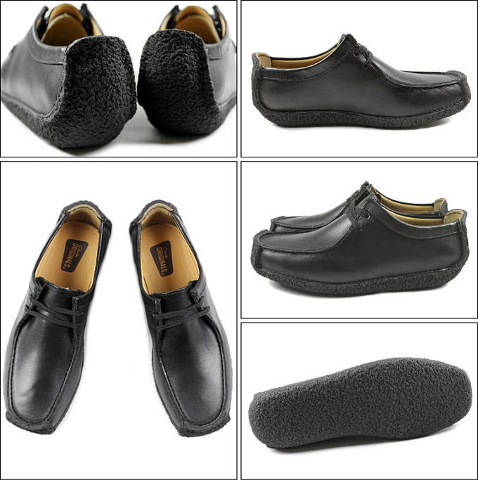 Clarks Original Mens Natalie Black Lea , Light Casual UK 6,7 / US