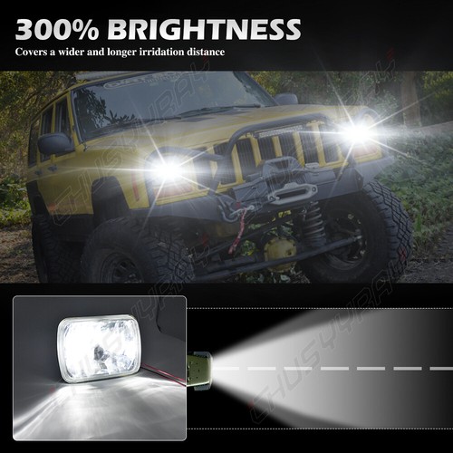 Pair 7x6" HEADLIGHTS Headlights Hi/Lo beam DRL 6500K FIT Isuzu Pickup I-Mark - Foto 9 di 16