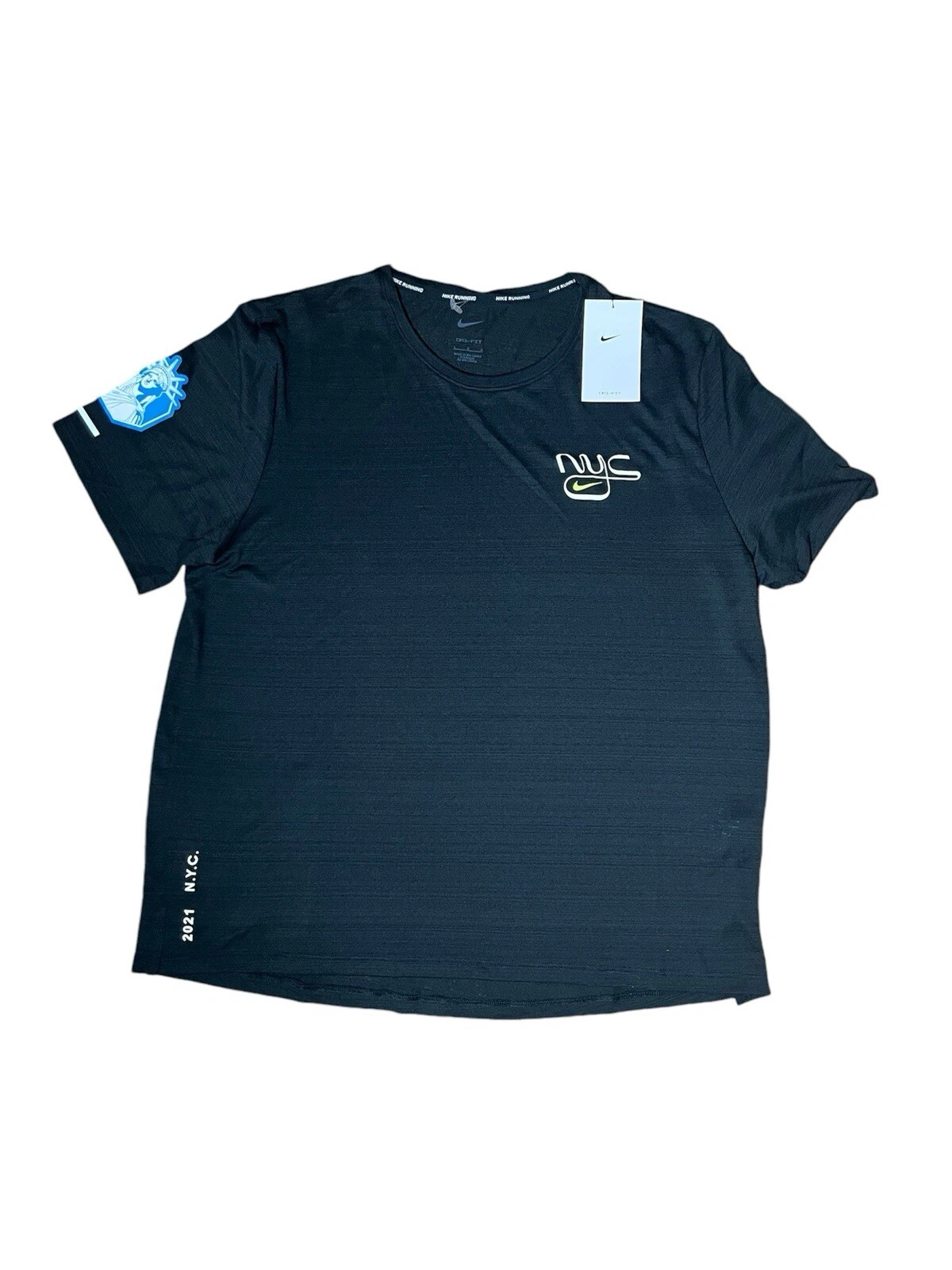 Nike Running Dri-FIT Miler NYC 2021 Graphic T-Shirt Men’s Size M NWT DN7509-010
Opens in a new windo