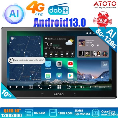 ATOTO X10 10'' Android 13 DAB+ 2DIN ChatGPT Autoradio GPS Radio ChatGPT 8+128G