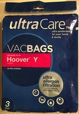 Worki próżniowe ~ Ultra Care pasują do Hoover Upright Typ Y ~ 3 worki, nowy zapieczętowany pakiet