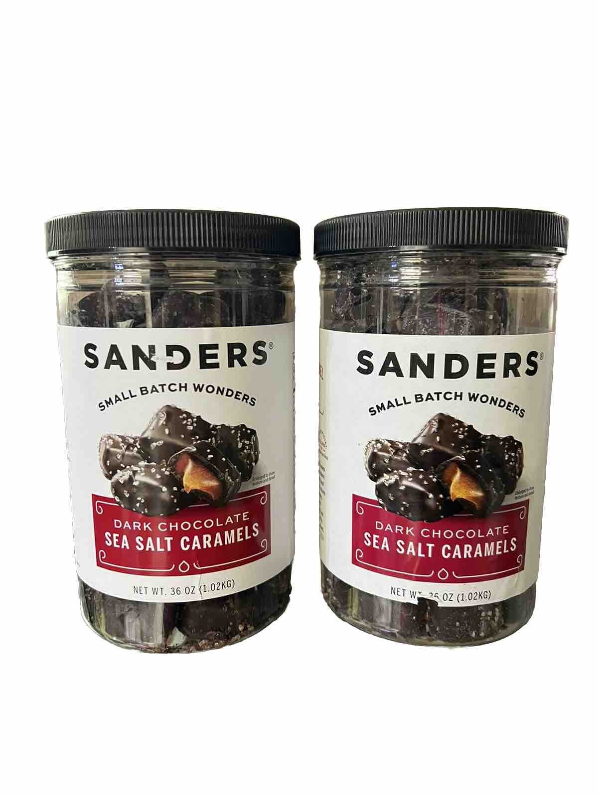 2 Packs Sanders Small Batch Wonders Dark Chocolate Sea Salt Caramels 36