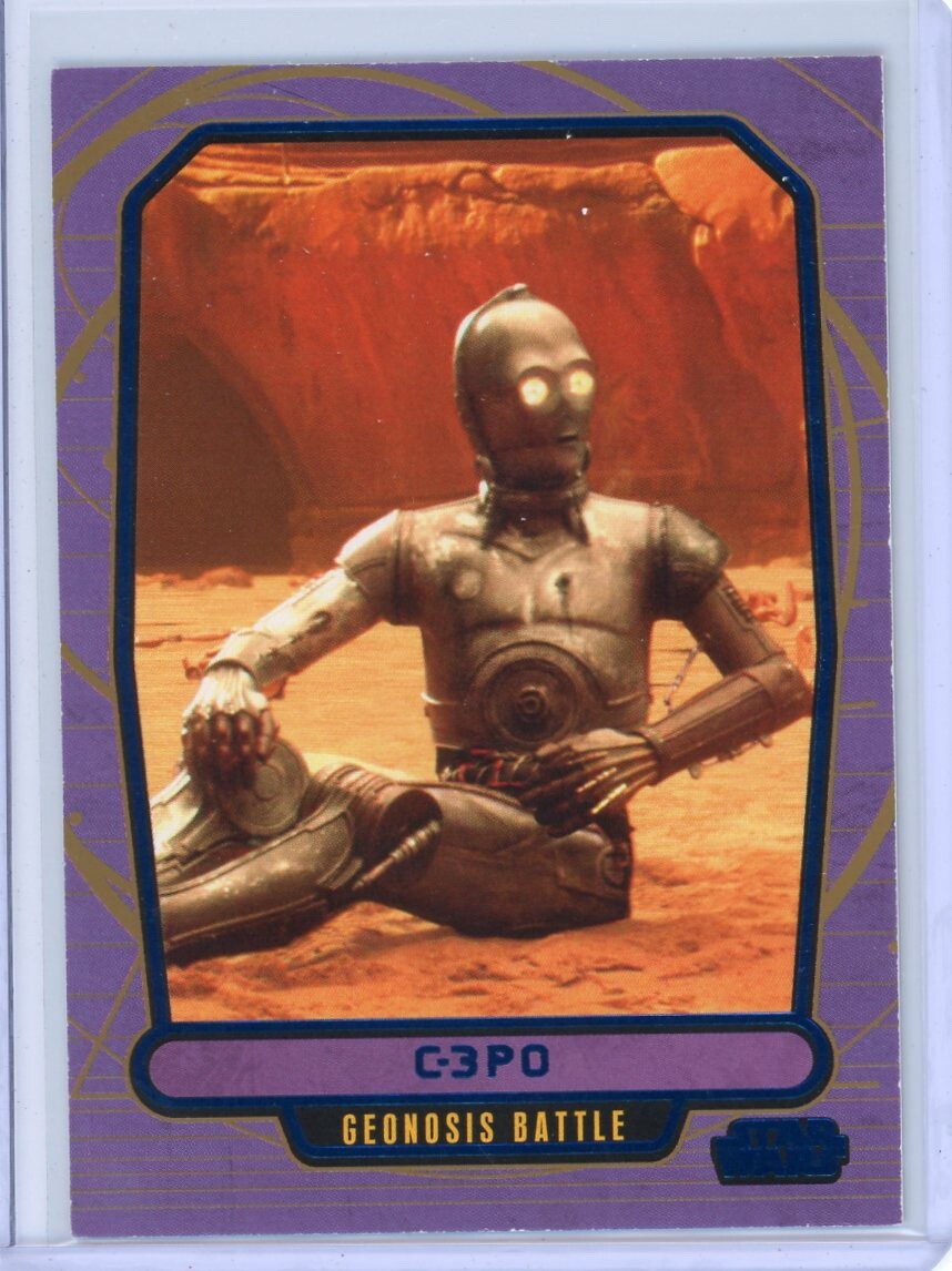 2013 Topps STAR WARS Galactic Files 2 C-3PO Blue Foil Parallel