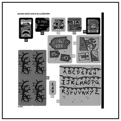   LEGO Aufkleber Sticker Sheet 75810, Sheet 2 64018/6277170 Stranger Things