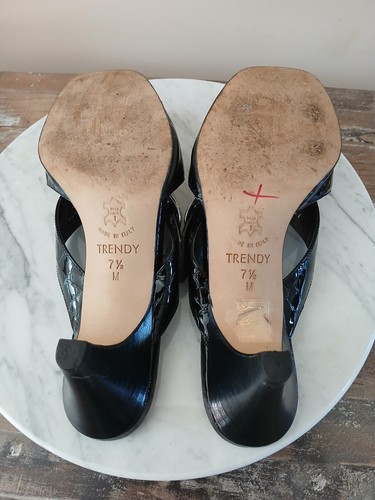 Brighton Made In Italy TRENDY Sandal Heels Size US7.5 Side Buckle UGC - Picture 9 of 11