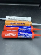 Lot of 4 Loctite & masterseal sealant and adhesive 