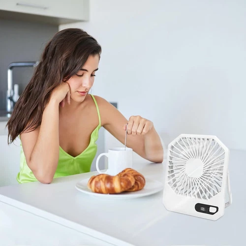 Mini USB Desk Fan Small Quiet Personal Cooler USB Powered Portable Table Fan - Picture 10 of 10