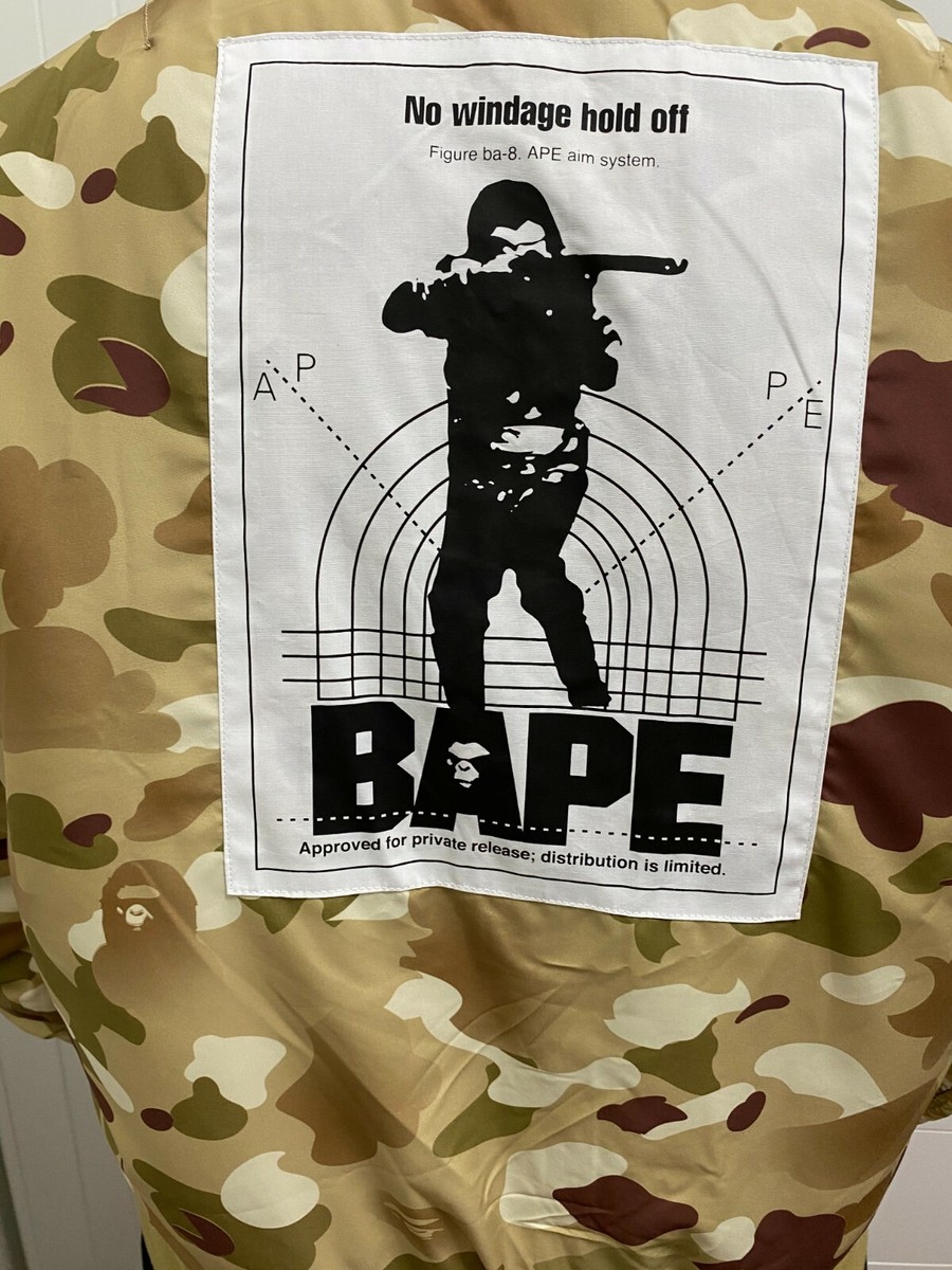 ジャケット・アウター A BATHING APE Reversible Ma-1 Jacket L Reversible ALPHA INDUSTRIES × BAPE MA-1 Bomber Jacket A