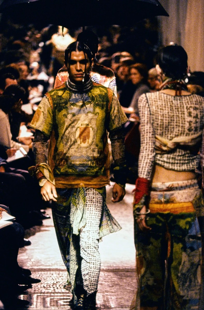 VTG Jean Paul Gaultier SS 1994 Chinese Calligraphy Print Lined