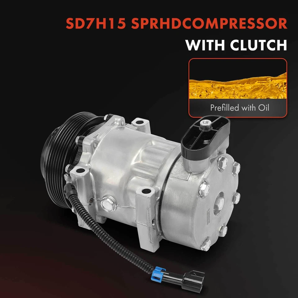 Компрессор кондиционера с 6 канавками для Kenworth T660 2009-2010 Peterbilt 387 2006 2008 - Изображение 4 из 4