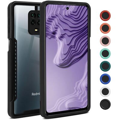 Hülle für Xiaomi Redmi Note 9 Pro Handyhülle Kameraschutz Klar Hybrid Case Cover