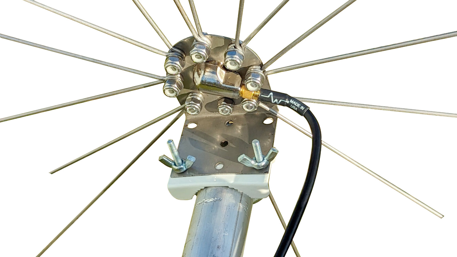 Base Ground Plane Kit Radials Bracket Mobile UHF VHF Antenna NMO Mount & Cable