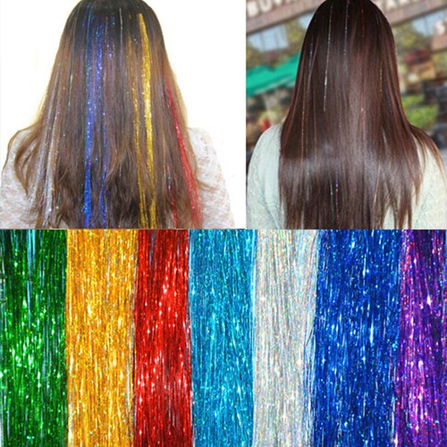 Kit De 4000 Mèches D’extensions Pailletées – 94 Cm – 20 Couleurs – Accessoires Cheveux Pour Fête, Festival Ou Cosplay