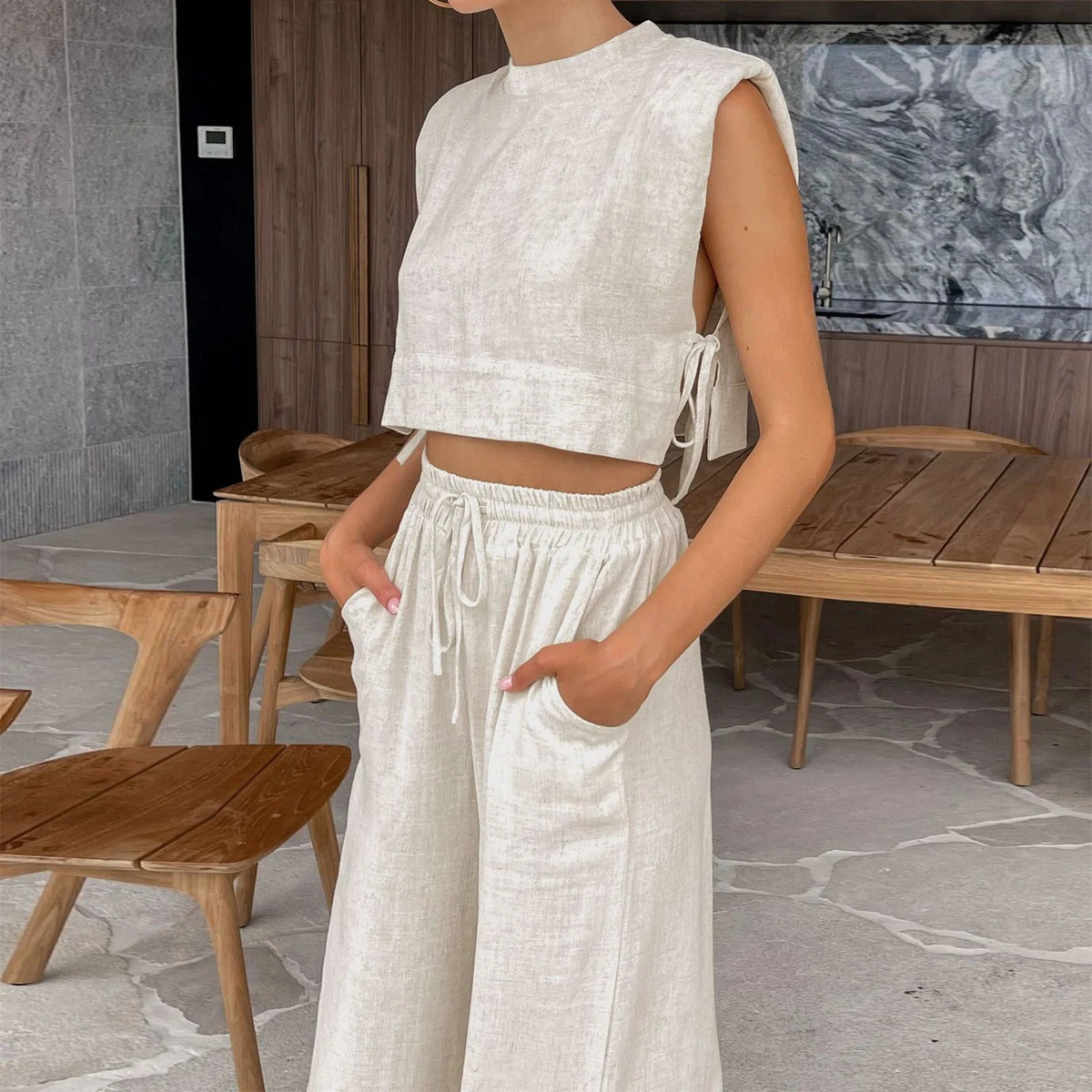 Matching top pants set