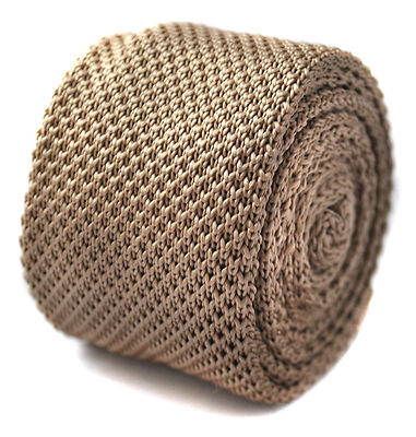 Cravatta 3 Pieghe Sfoderata In Lana Tinta Unita - Beige - Foto 10