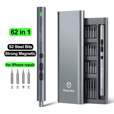 62/6 6-in-1 Electric Screwdriver Set Precision Handle Portable Cordless Tool Kit
