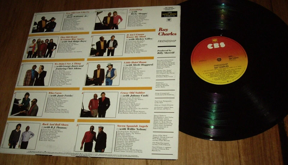RAY CHARLES *OZ 1st Press 12" LP ' FRIENDSHIP ' 1984 EXC - Image 2 of 2