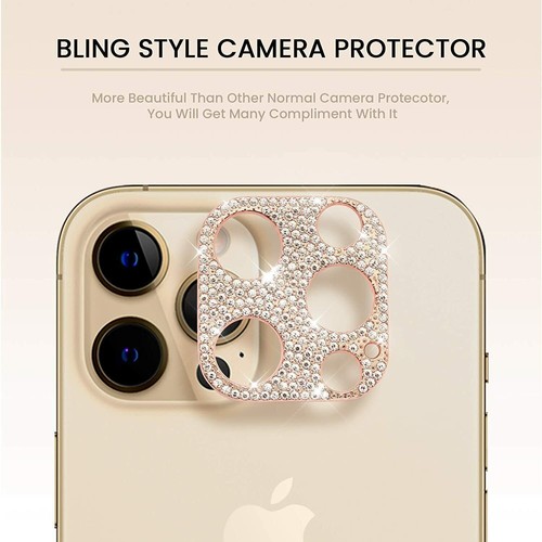 For iPhone 14 Plus 13 12 11 Pro Max Bling Diamond Camera Lens Screen Protector - Zdjęcie 19 z 23
