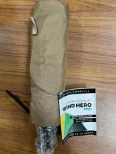 Wind Hero Pro Travel Umbrella Auto Open/Close 36" Tan