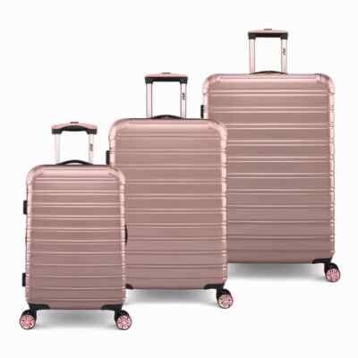 iFLY Fibertech 3-teiliges erweiterbares Gepäckset, roségold 56/66/76 cm