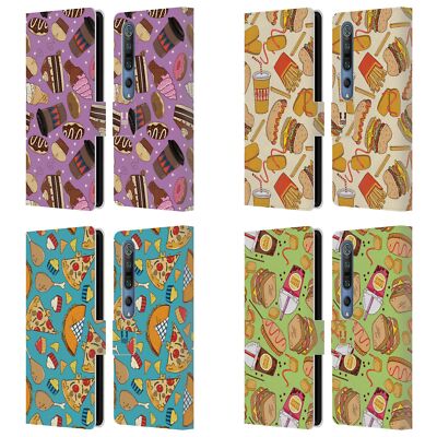 HEAD CASE DESIGNS FAST FOOD PATTERNS LEATHER BOOK WALLET CASE FOR XIAOMI PHONES